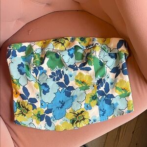 Princess Polly Strapless Top with Floral Design